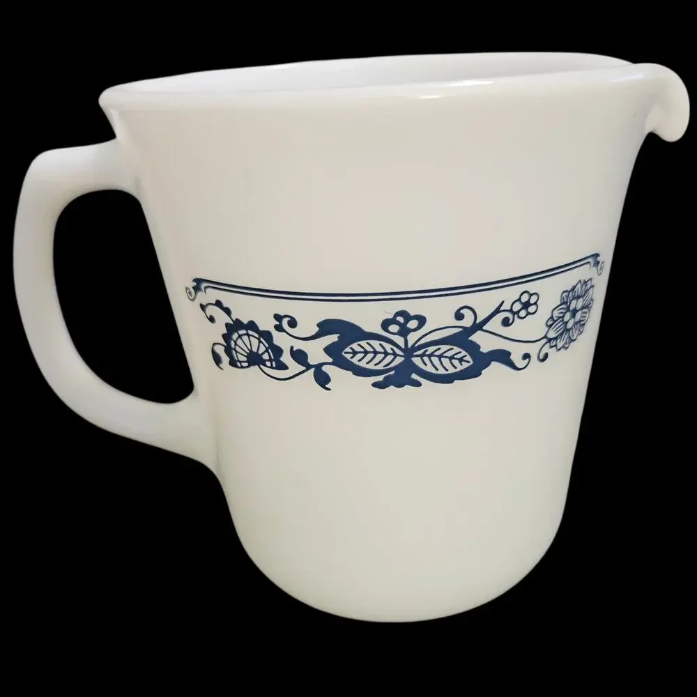 Corning Ware Old Town Blue Gravy Boat Creamer Pyroceram USA